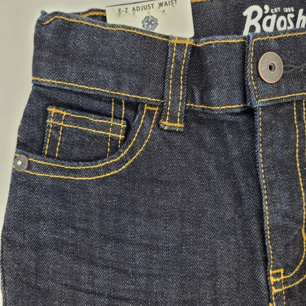 Oshkosh B'gosh Jeans Size 4R Skinny Adjustable Waistband Denim Dark Wash NEW